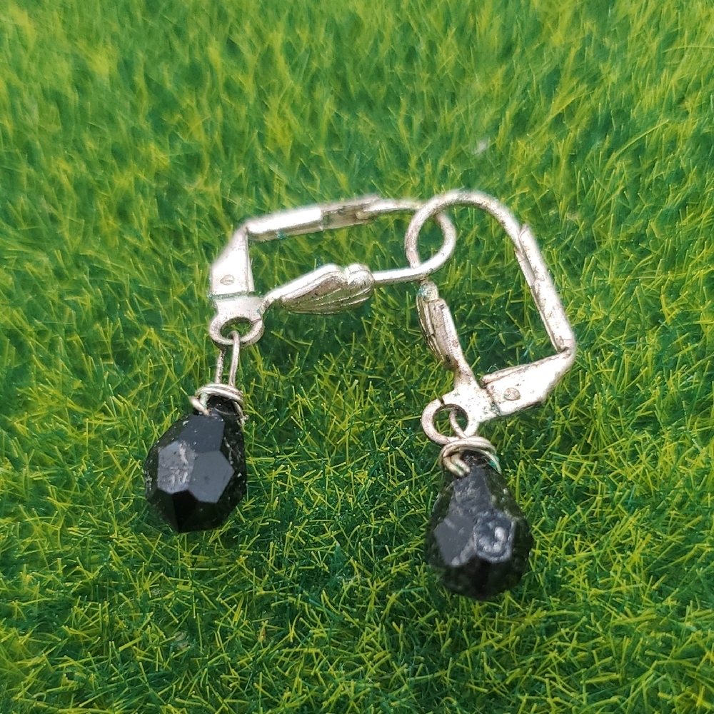 Irridescant Watermelon Grape Earrings Vintage E614